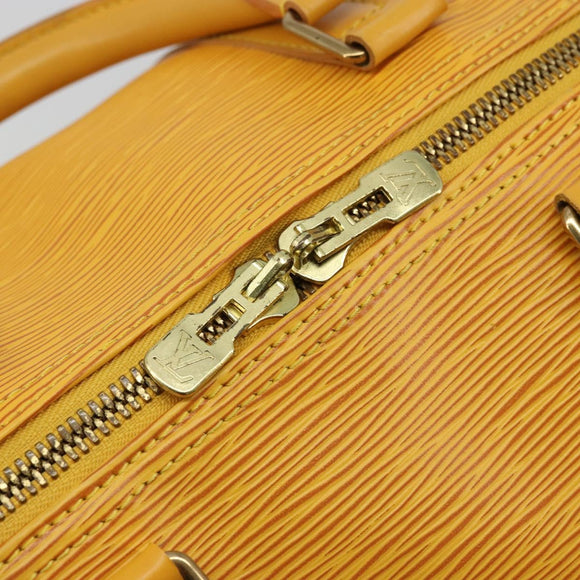 LOUIS VUITTON Epi Keepall 50 Boston Bag Yellow LV Auth ep14549A