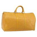 LOUIS VUITTON Epi Keepall 50 Boston Bag Yellow LV Auth ep14549A-1