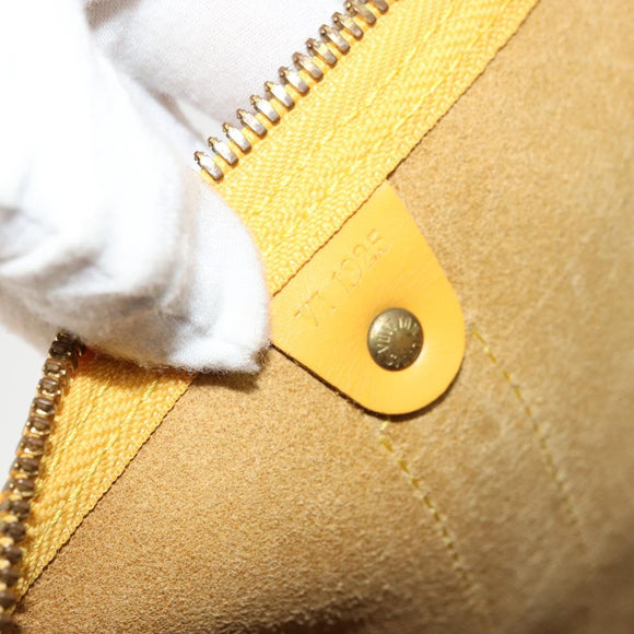 LOUIS VUITTON Epi Keepall 50 Boston Bag Yellow LV Auth ep14549A