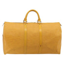 LOUIS VUITTON Epi Keepall 50 Boston Bag Yellow LV Auth ep14549A-2