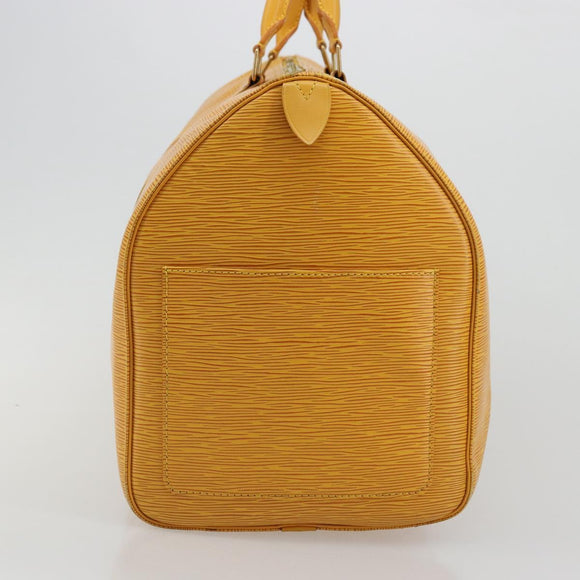LOUIS VUITTON Epi Keepall 50 Boston Bag Yellow LV Auth ep14549A