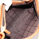 CELINE C Macadam Canvas Hand Bag Suede Orange Gold Auth ep14550-20