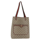 GUCCI GG Supreme Web Sherry Line Bag PVC Beige Gold 002 123 6487 Auth ep14554-1
