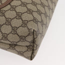 GUCCI GG Supreme Web Sherry Line Bag PVC Beige Gold 002 123 6487 Auth ep14554-9