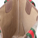 GUCCI GG Supreme Web Sherry Line Bag PVC Beige Gold 002 123 6487 Auth ep14554-20