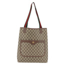 GUCCI GG Supreme Web Sherry Line Bag PVC Beige Gold 002 123 6487 Auth ep14554-13