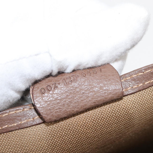 GUCCI GG Supreme Web Sherry Line Bag PVC Beige Gold 002 123 6487 Auth ep14554