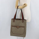 GUCCI GG Supreme Web Sherry Line Bag PVC Beige Gold 002 123 6487 Auth ep14554-21