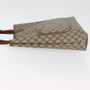 GUCCI GG Supreme Web Sherry Line Bag PVC Beige Gold 002 123 6487 Auth ep14554-4