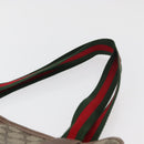 GUCCI GG Supreme Web Sherry Line Bag PVC Beige Gold 002 123 6487 Auth ep14554-8