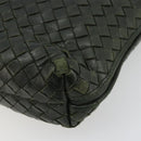 BOTTEGA VENETA INTRECCIATO Shoulder Bag Leather Green Gold Auth ep14556-9