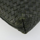 BOTTEGA VENETA INTRECCIATO Shoulder Bag Leather Green Gold Auth ep14556-14