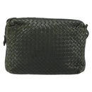 BOTTEGA VENETA INTRECCIATO Shoulder Bag Leather Green Gold Auth ep14556-13