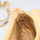GUCCI Saddle Shoulder Bag Suede Beige Gold Auth ep14557-20