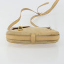 GUCCI Saddle Shoulder Bag Suede Beige Gold Auth ep14557-5