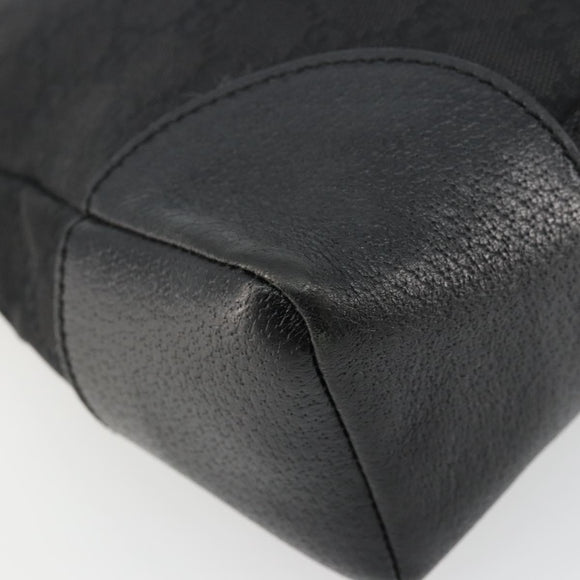 GUCCI GG Canvas Shoulder Bag Black Silver 114273 Auth ep14561