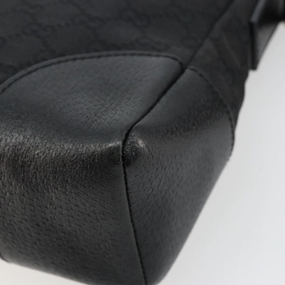 GUCCI GG Canvas Shoulder Bag Black Silver 114273 Auth ep14561