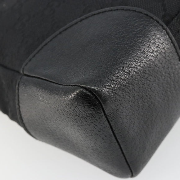 GUCCI GG Canvas Shoulder Bag Black Silver 114273 Auth ep14561