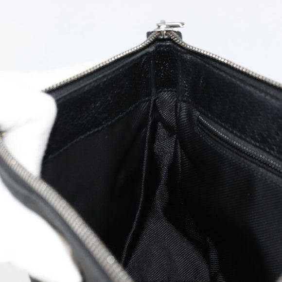 GUCCI GG Canvas Shoulder Bag Black Silver 114273 Auth ep14561