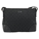 GUCCI GG Canvas Shoulder Bag Black Silver 114273 Auth ep14561-2