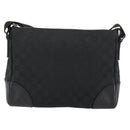 GUCCI GG Canvas Shoulder Bag Black Silver 114273 Auth ep14561-3