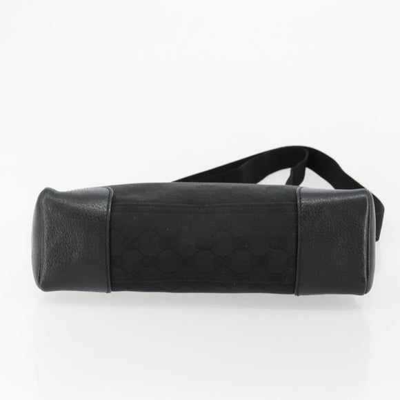 GUCCI GG Canvas Shoulder Bag Black Silver 114273 Auth ep14561