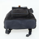 GUCCI Bamboo Backpack Suede Black Gold Auth ep14563-11