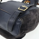 GUCCI Bamboo Backpack Suede Black Gold Auth ep14563-14