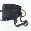 GUCCI Bamboo Backpack Suede Black Gold Auth ep14563-9