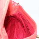 CHANEL Matelasse Chain Shoulder Bag Caviar Skin 2way Red Gold CC Auth ep14575V-20