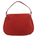CHANEL Matelasse Chain Shoulder Bag Caviar Skin 2way Red Gold CC Auth ep14575V-3