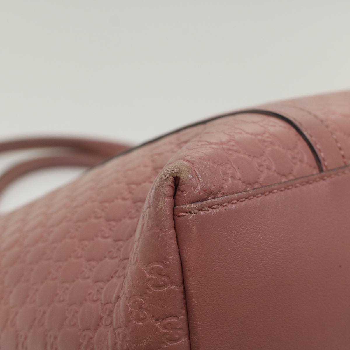 GUCCI Micro GG Canvas Shoulder Bag Pink 449657 Auth ep1458