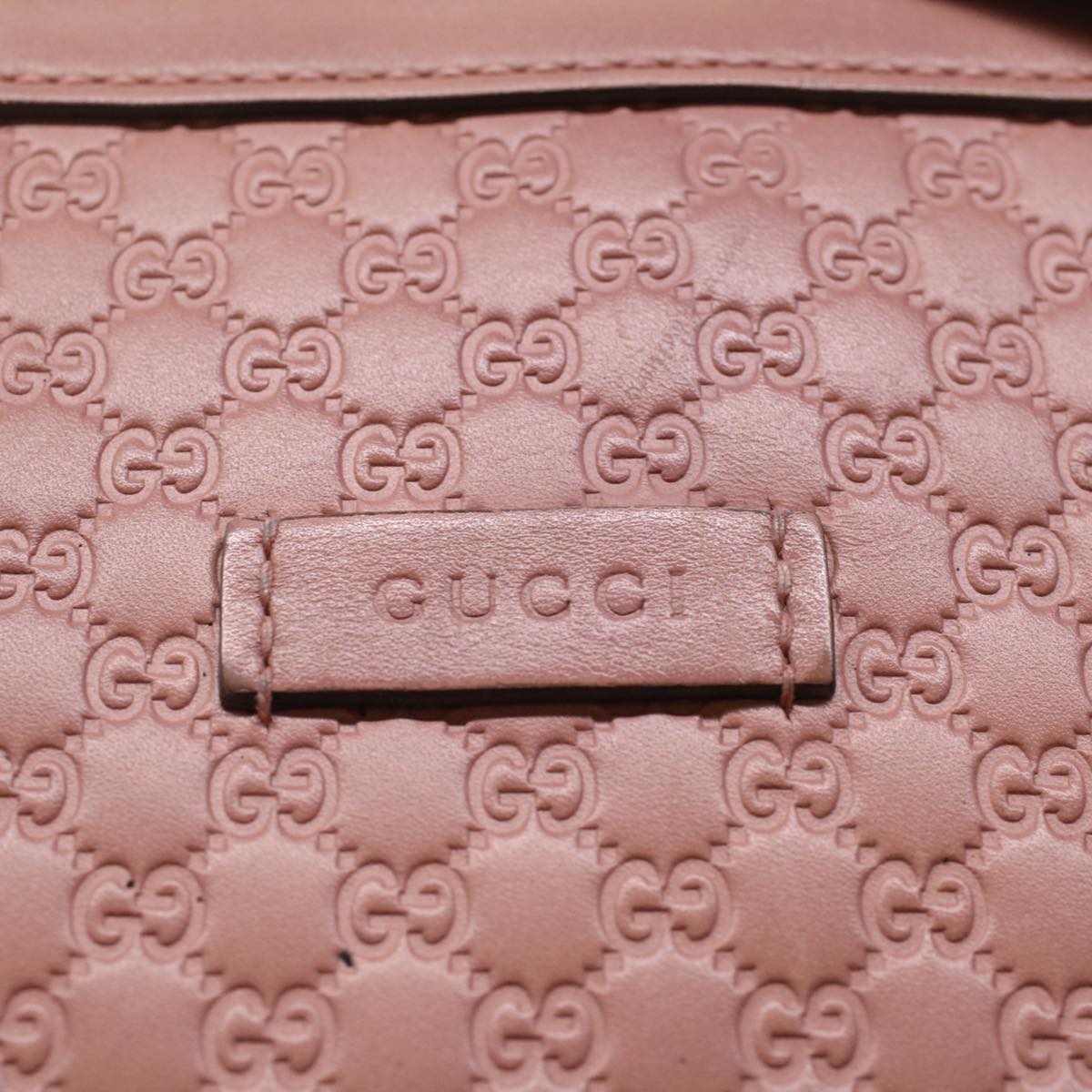 GUCCI Micro GG Canvas Shoulder Bag Pink 449657 Auth ep1458