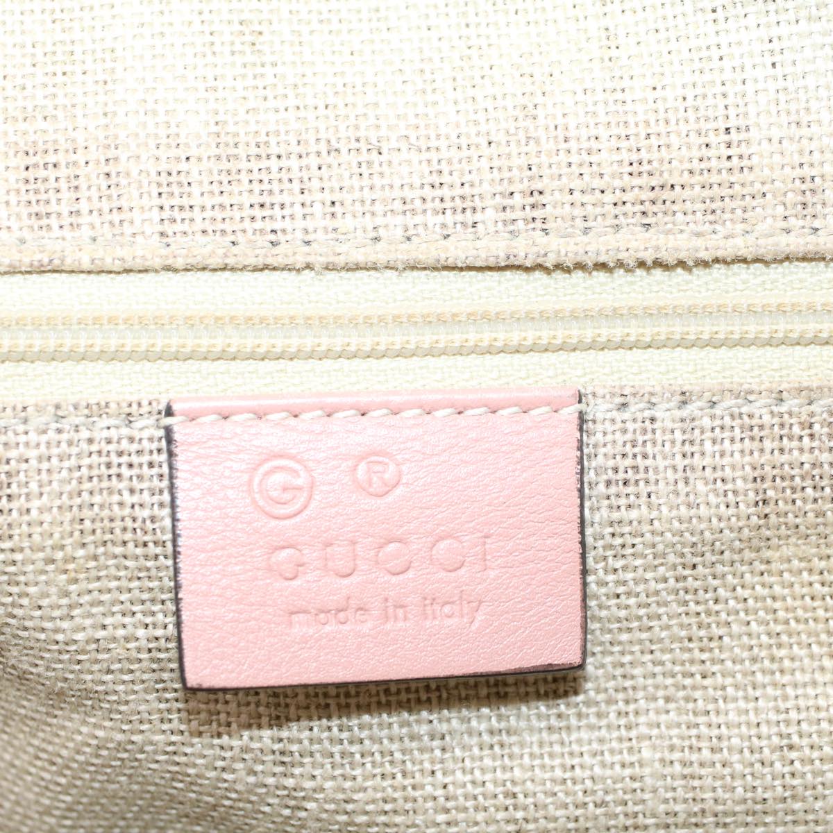 GUCCI Micro GG Canvas Shoulder Bag Pink 449657 Auth ep1458