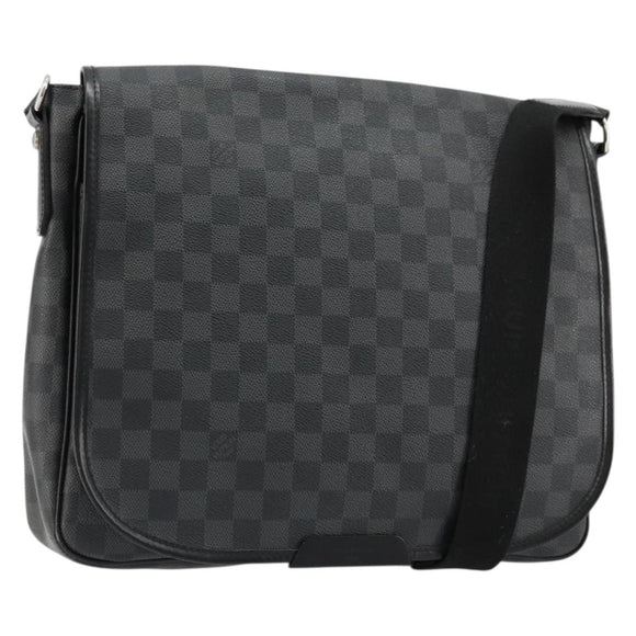 LOUIS VUITTON Damier Graphite Daniel MM Shoulder Bag N58029 LV Auth ep14582