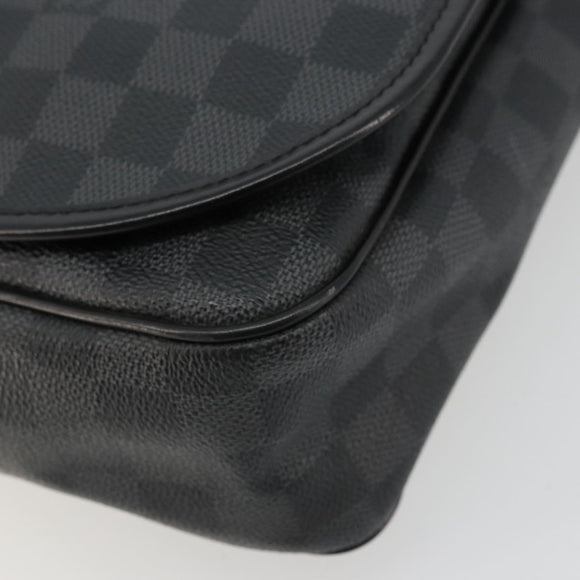 LOUIS VUITTON Damier Graphite Daniel MM Shoulder Bag N58029 LV Auth ep14582