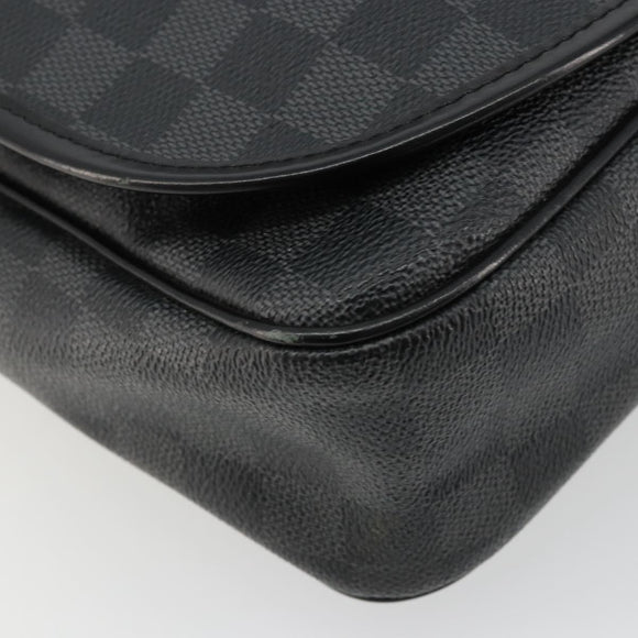 LOUIS VUITTON Damier Graphite Daniel MM Shoulder Bag N58029 LV Auth ep14582