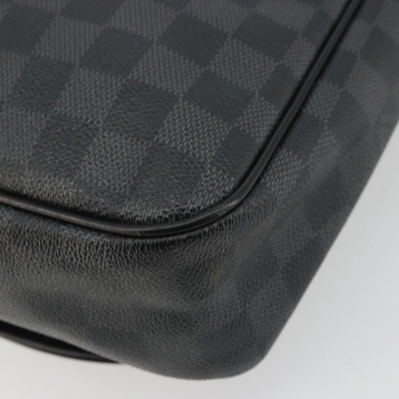 LOUIS VUITTON Damier Graphite Daniel MM Shoulder Bag N58029 LV Auth ep14582