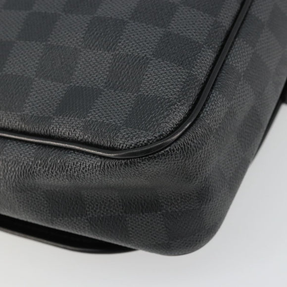LOUIS VUITTON Damier Graphite Daniel MM Shoulder Bag N58029 LV Auth ep14582