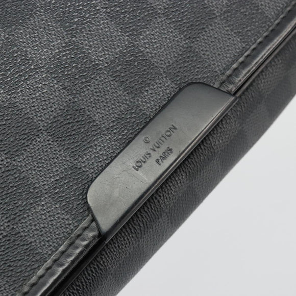 LOUIS VUITTON Damier Graphite Daniel MM Shoulder Bag N58029 LV Auth ep14582