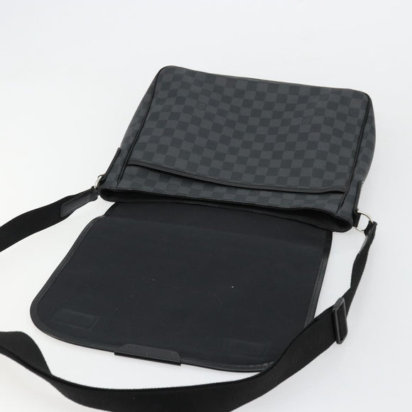 LOUIS VUITTON Damier Graphite Daniel MM Shoulder Bag N58029 LV Auth ep14582