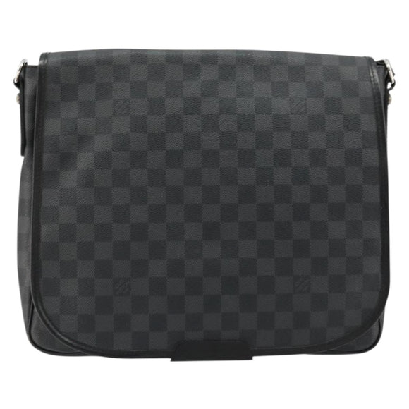 LOUIS VUITTON Damier Graphite Daniel MM Shoulder Bag N58029 LV Auth ep14582