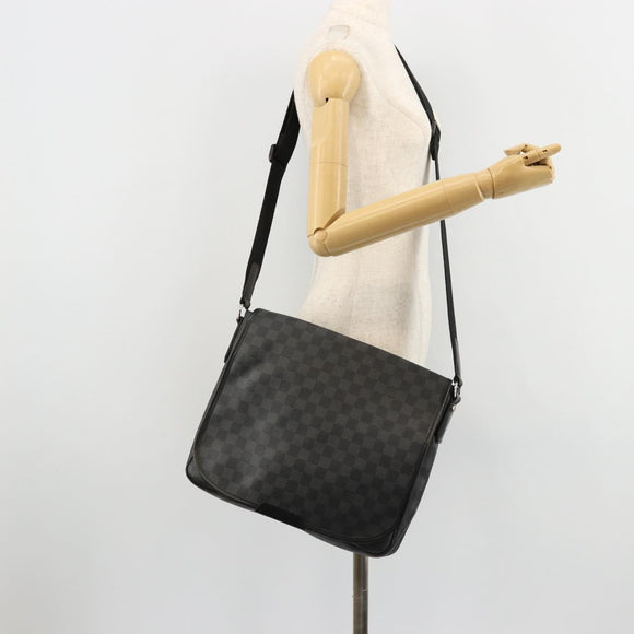 LOUIS VUITTON Damier Graphite Daniel MM Shoulder Bag N58029 LV Auth ep14582