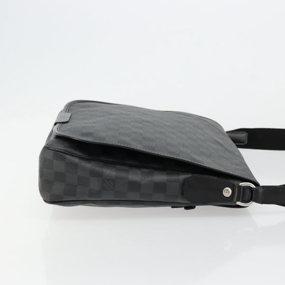 LOUIS VUITTON Damier Graphite Daniel MM Shoulder Bag N58029 LV Auth ep14582