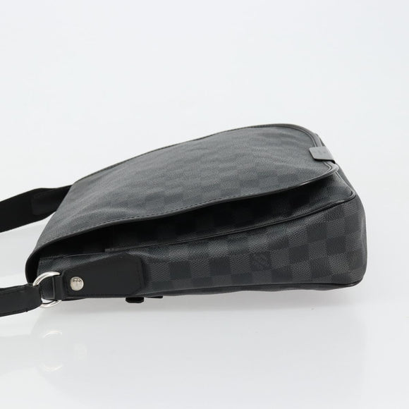 LOUIS VUITTON Damier Graphite Daniel MM Shoulder Bag N58029 LV Auth ep14582