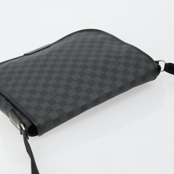 LOUIS VUITTON Damier Graphite Daniel MM Shoulder Bag N58029 LV Auth ep14582