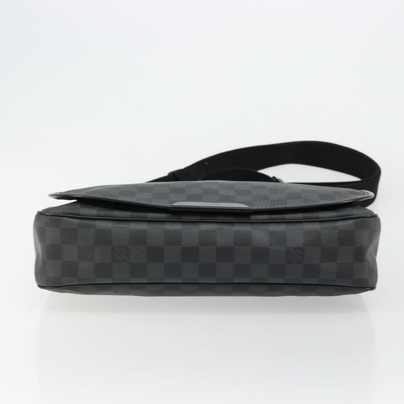 LOUIS VUITTON Damier Graphite Daniel MM Shoulder Bag N58029 LV Auth ep14582