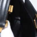 FENDI Monster Peek A Boo XS Hand Bag Leather 2way Black Gold Auth ep14588SAV-22