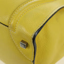 CELINE Luggage Mini Shopper Hand Bag Leather Yellow Auth ep14591V-15