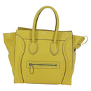 CELINE Luggage Mini Shopper Hand Bag Leather Yellow Auth ep14591V-2